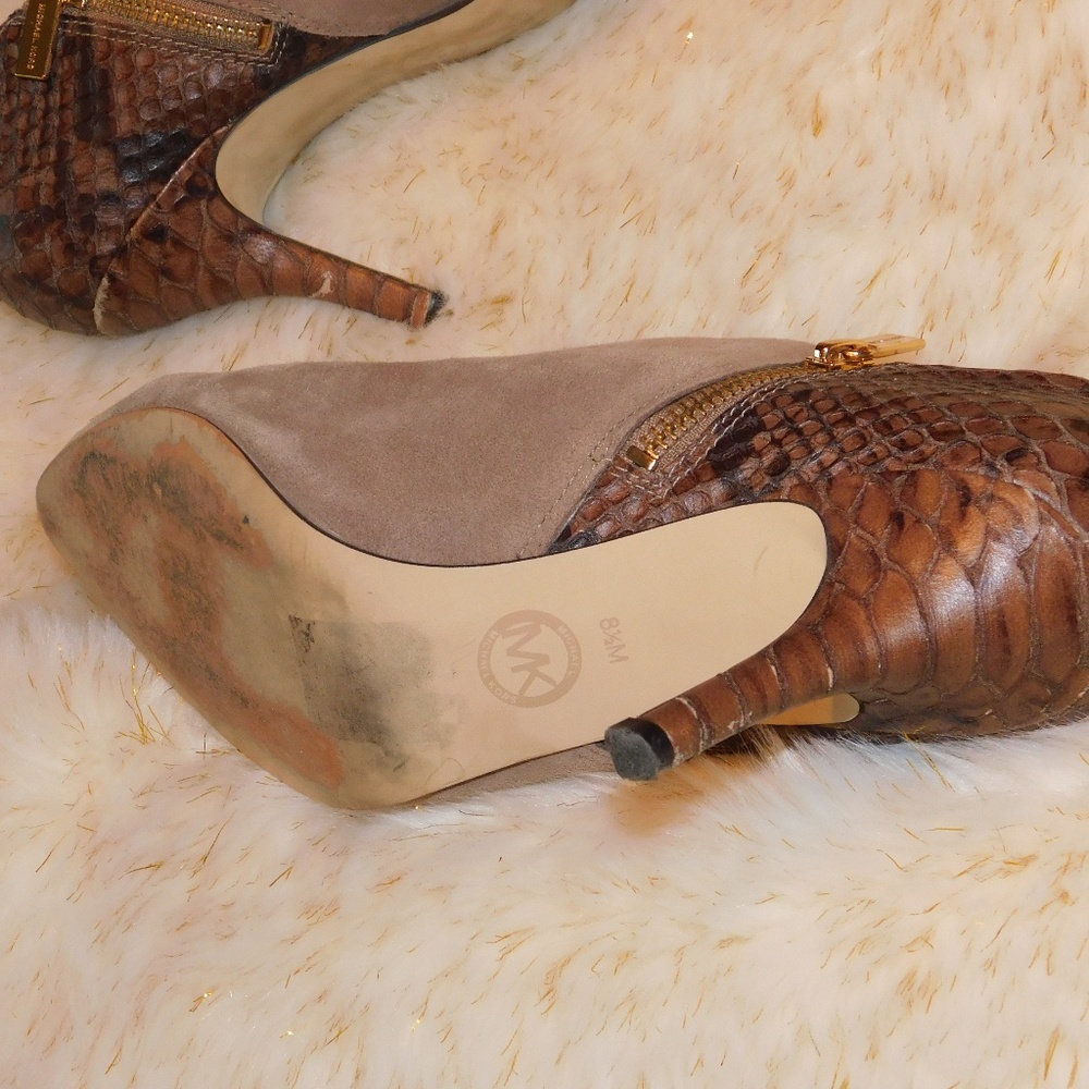 Michael Kors Suede and Snakeskin Leather Heels - Picture 5 of 8